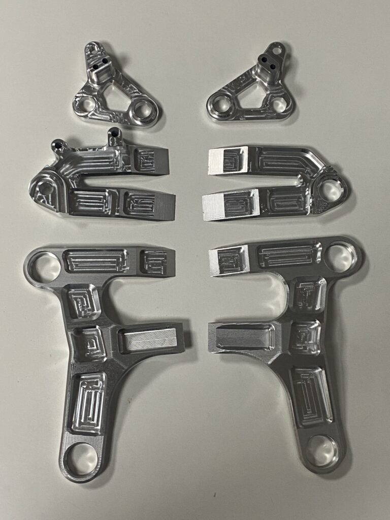 CNC milled alumnium 7075 PA9 parts for prototype version of downhill bike.milled by G Machines